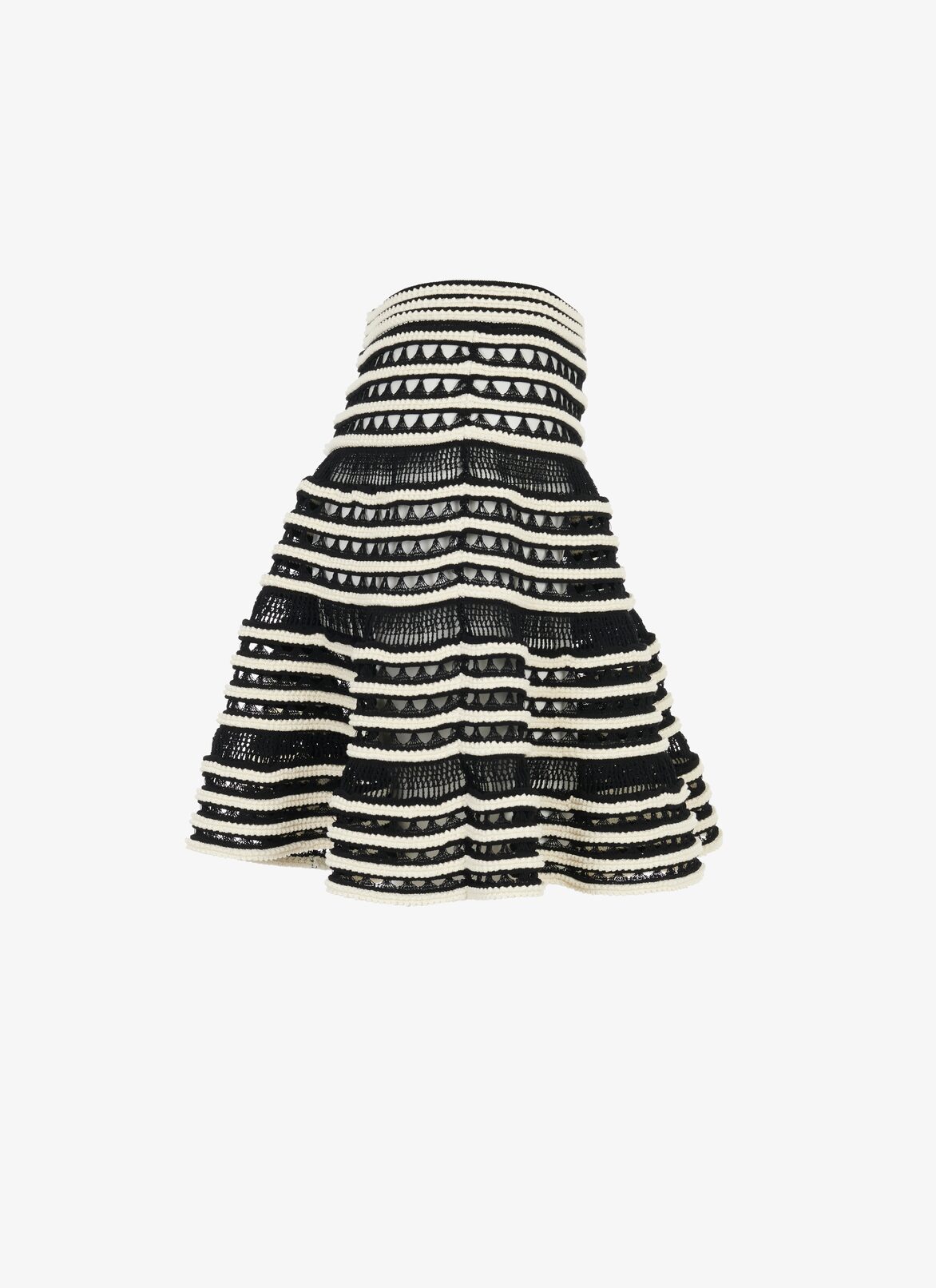 Short crochet skirt ALAÏA BLACK/IVORY SHORT CROCHET SKIRT
